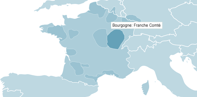 Karta &ouml;ver Bourgogne