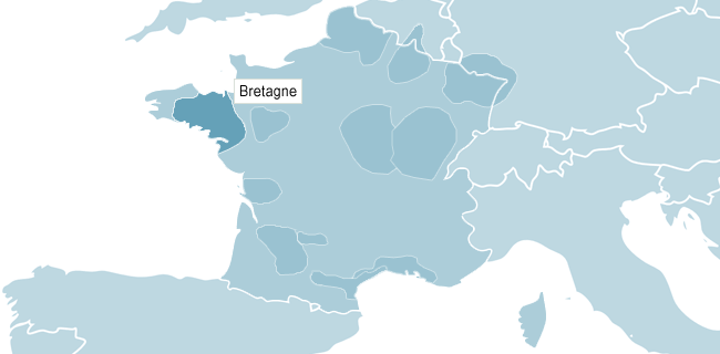 Karta &ouml;ver Bretagne
